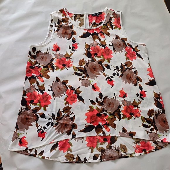 Mario Serrani Soft Floral Sleeveless Top XL - Picture 11 of 12